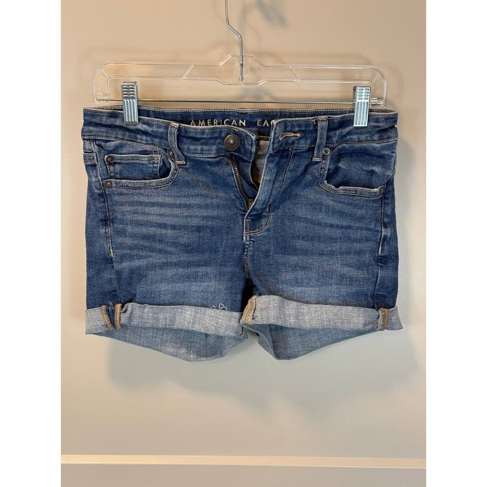 American‎ Eagle Outfitters Distressed Raw Hem Jean Shorts Size 4